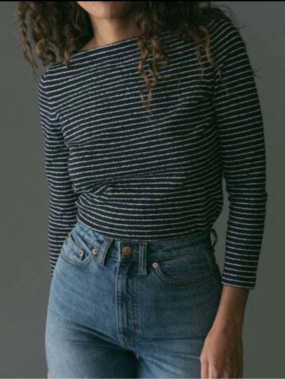 DÔEN Arlana Knit Tee Riviere Stripe Size Small